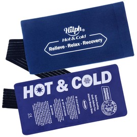 Hilph Large Cooling Pads Gel with Fleece Soft, 14 x 27.5 cm Reusable Ice Pack Gel Cool Packs for Injuries, Knees, Back, Ankle, Arms, Swelling, Cold & Warm Compress