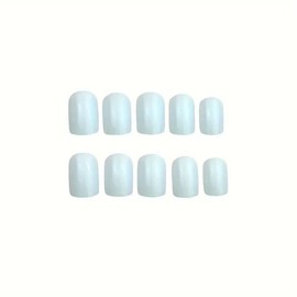 Short Square Press On Nails, Gloss Fake Nails,Full Cover False Nails For Women