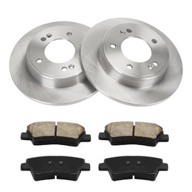 KAX Rear Brake Kit, Carbon Fiber Ceramic Brake Pads and Rotors | Fits Hyundai Elantra 2013-2016, Kia Soul 2014-2016, Kia Forte 2017-2018, Hyundai Elantra Coupe 2013-2014, Kia Forte5 2017-2018