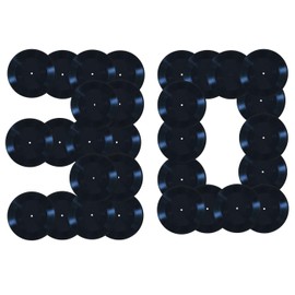 MINI ZOZI 12 inch Black Blank Vinyl Records Fake 30 PCS in 1 Pack for Indie Aesthetic Room Decor or Home Decor on Wall for Bedroom or Living Room Discos Music Studio Hip Hop Decorative