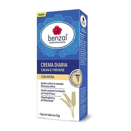 Benzal Crema Diaria, Cuidado Íntimo para Calmar y Prevenir la Comezón en la Zona Íntima, 1 Unidad, 30g