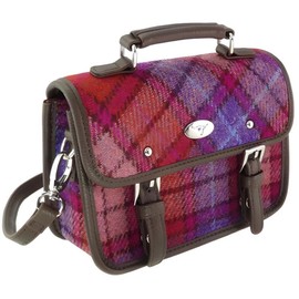 Glen Appin Women's Bervie Shoulder Bag, 142 Orange Purple Check