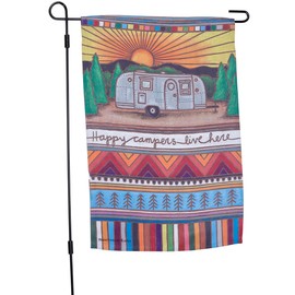 Primitives by Kathy Happy Campers Garden Flag