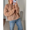 Antnation Womens Soft Fuzzy Knit Sweater Oversized Cozy Pullover Jumper