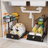 2 Pack Under Sink Organizers and Storage, Height Adjustable(13''-22'') 2