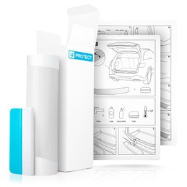 uProtect Car Bumper Protector Full Set for Toyota RAV4 5 (V) A5 I 2018-2025 - Rear Bumper guards for cars, anti scratch, Paint Protector For Sill Lip - Transparent Glossy