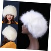WOONEKY Chic Faux Fur Hat Warm Beanies Women Girls Stylish