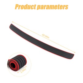 Car Rear Bumper Protector Guard, Anti-Scratch Non-Slip Trunk Door Entry Cover, Luggage Compartment Back-up Protection Strip, Car Accessories Universal for Auto SUV Trunk (Brown/40.94"×3.54")