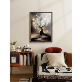 5D Diamond Painting, Glitter Tree Diamond Painting for Children, Adults DIY Diamond Craft Set, Diamond Painting for Beginners, Complete Diamond Rhinestone Craft Wall Decoration for Home (30 x 40 cm)