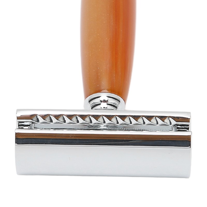 Long Handle Double Edge Safety Razor Zinc Alloy Resin Manual
