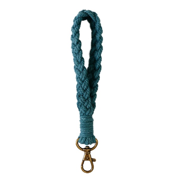 AOKSUNOVA Macrame Keyring Band Boho Orange Lanyard Woman Key Pendant