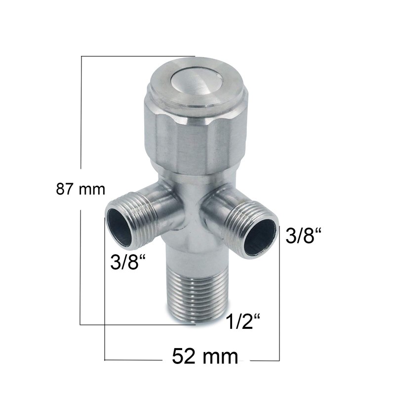 Stainless Steel Double Angle Valve Regulating Valve Outlet 3/8 Inch