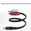 3.5mm Stereo to Dual Mono Cable, 6inch 1/8" TRS Male