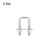 sourcing map Square U-Bolts, 3 Sets 30mm(1.18") Inner Width 60mm