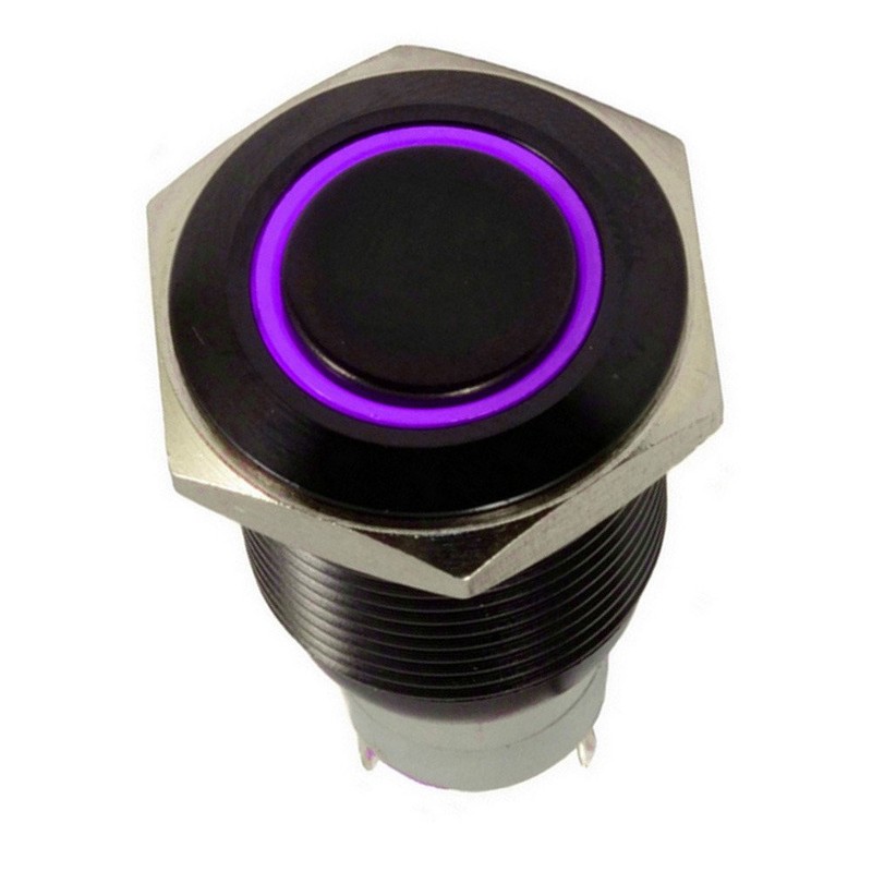 E Support 19mm 12V 3A Car Purple LED Light Angel