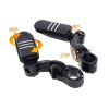 TCMT 1-1/4" 32mm Black Short Angled Adjustable Highway Foot Peg