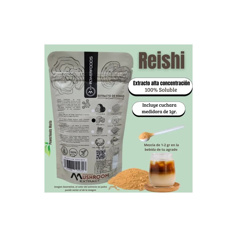 Hongo Adaptógeno, Extracto Puro 100% Soluble 100g.