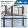 Muzata 60 Pack 1/8" 5/32" 3/16" Black Cable Railing Protector