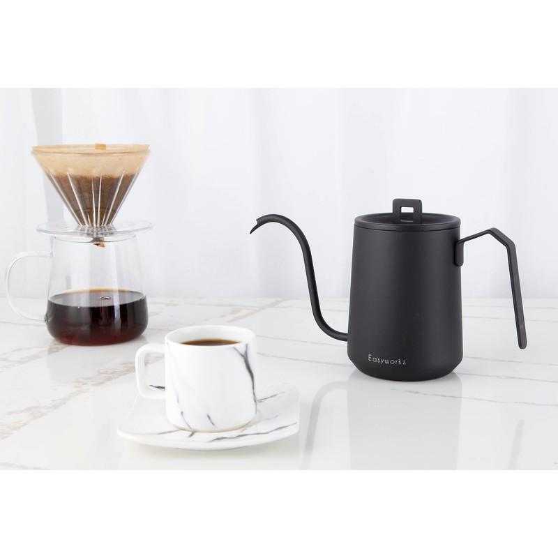 Easyworkz Gooseneck Pour Over Coffee Kettle 600ml Stainless Steel Hand