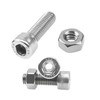 Rrina 4Pcs 304 Stainless Steel Cylindrical Hollow Hexagon Socket Screw