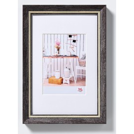 walther Design Picture Frame Black 18 x 24 cm with PassepArtout, Chalet Design Frame EL824B
