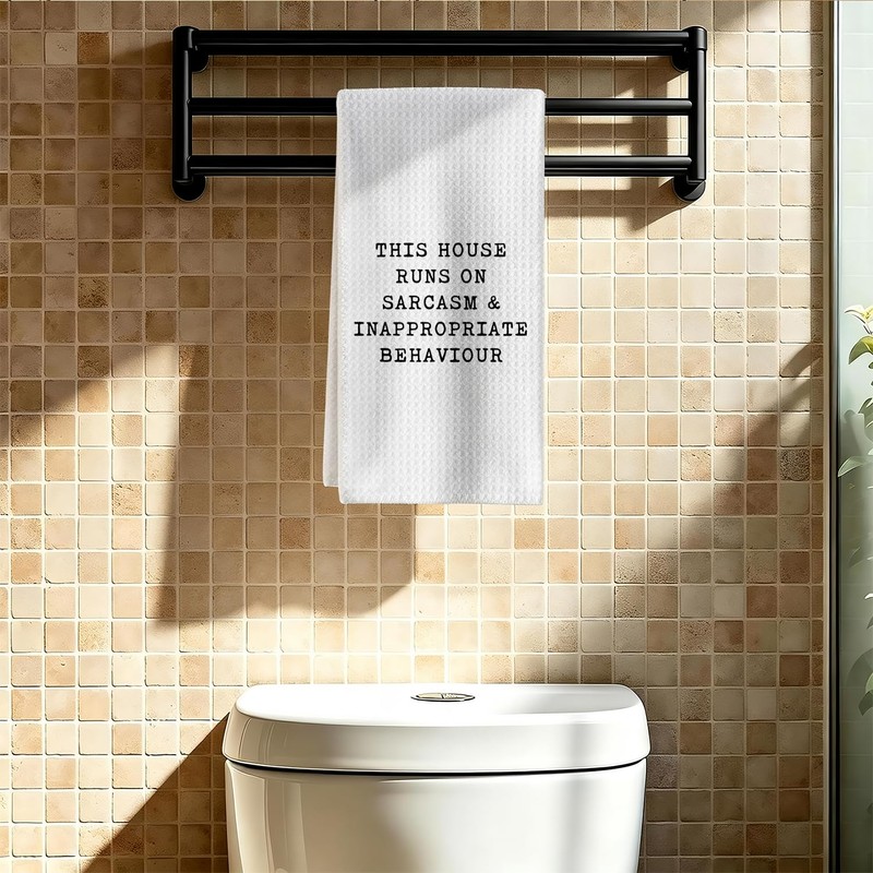 Funny Kitchen Dish Towel, Sarcastic Gift for Women