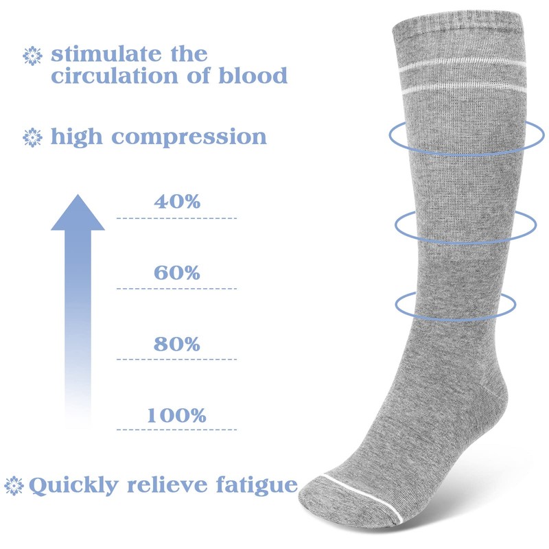 6 Pares Calcetines de Compresión de Maternidad 20-30 mmHg Medias
