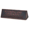 Lighthouse Christian Products Strong and Courageous Reminder Hammered Copper 6.5