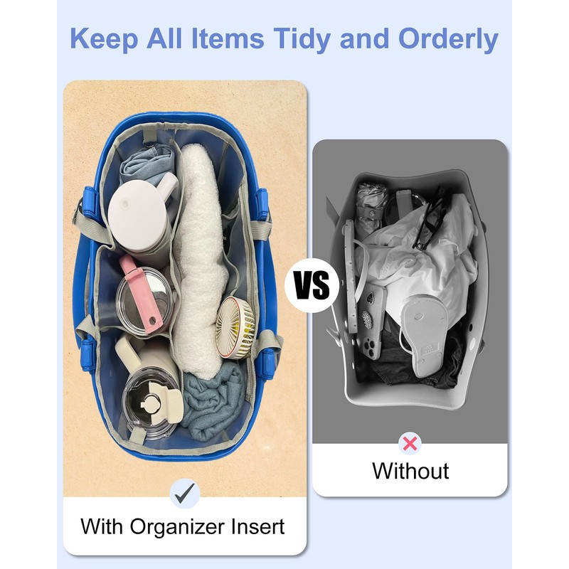 Beach Bag Organizer Inserts Compatible with Extra-Large Simple Modern Accessories