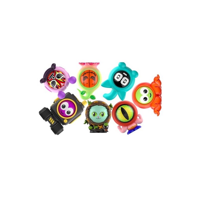 Freak Marbles Drawstring Mesh Bag, 3 Marbles with Their Designs