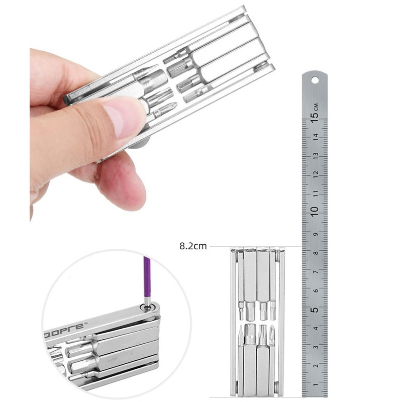 TuoTu Bike Multi Repair Tool, 8 in 1 Multifunction Compact