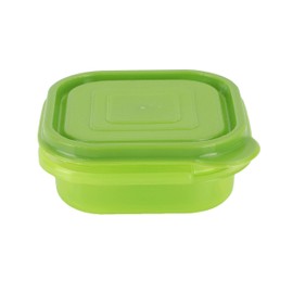 COMPAC HOME Square Bowl Container - 7oz - Light Green - Food Storage, Portion Control, Dishwasher Safe, Microwave Safe
