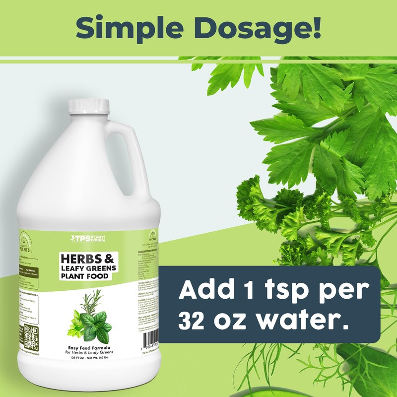 Herb Plant Food for All Edible Herbs, Leafy Greens and