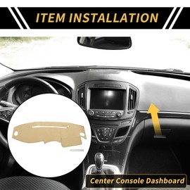 REPAIROCK Dash Cover for Ford for Ranger 1995-2011 Dash Board Mat Non-Slip Dash Cover Mat Pad Polyester Center Console Dashboard Cover Pad Carpet Beige