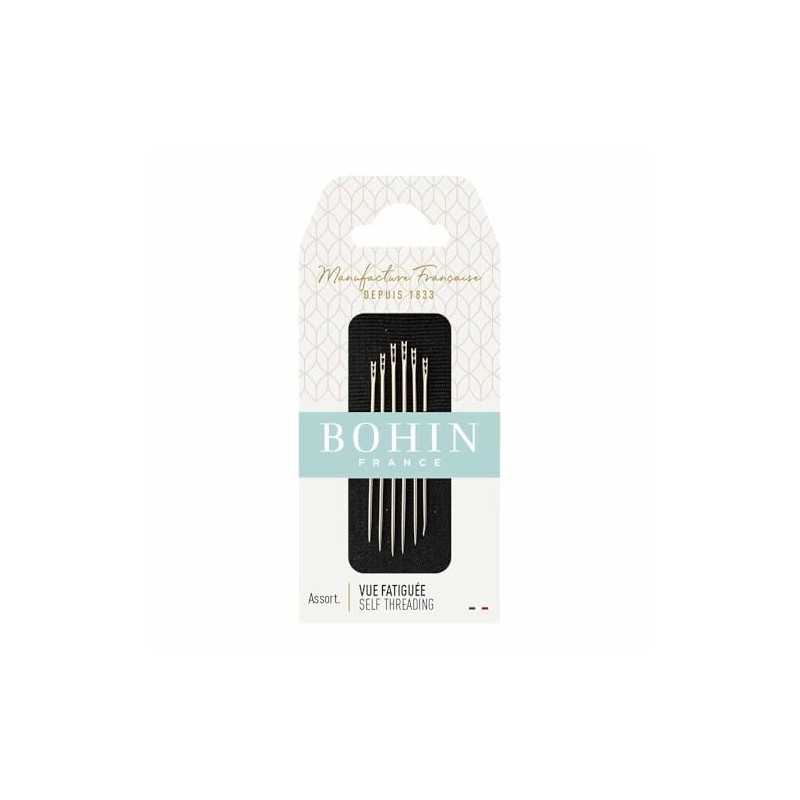 Bohin SELF THREADING NEEDLES assort. Sz 3 to 8, one