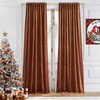 Timeper Burnt Orange Velvet Curtains - Light Blocking Luxury Fall