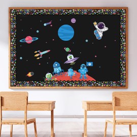 TAKEALOOKO 69ft Science Bulletin Board Borders Trim - Back to School Lab Classroom Decorations, Chalkboard Border for Office First Day of School Science Party Wall Décor