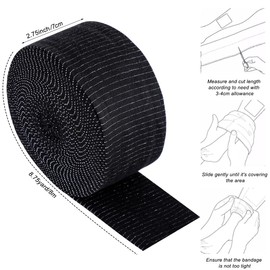 Tubular Bandages Elastic Support Bandage 2.75in X 26ft Washable Sport Bandage Side D Cotton Wound Dressing Sprain Bandages for Dressing Retention Wet Dry Wrapping