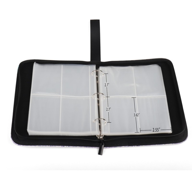 4 Pocket Trading Card Binder for 400 Cards, Rainbow Pattern