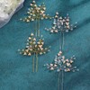 Fairvir Bridal Wedding Hair Pins Silver Glitter Rhinestone Hair Pin