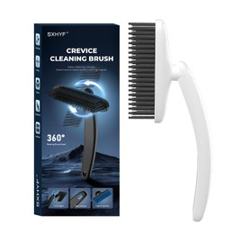 SXhyf Rotating Crevice Cleaning Brush - Multifunctional Hard Bristle Gap Scrub Brush, Home Essentials, Bathroom Cleaner Tools for Household Use, Kitchen, Window, Faucet (1, White)