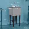Grey Space Saver Utility Sink by JS Jackson Supplies, Freestanding