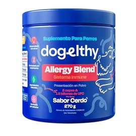 Dogelthy Allergy Blend Suplemento Natural contra Alergias para Perro. Sin Comezon y Molestias. Apoyo al Sistema Inmune, Piel y Salud Digestiva Sabor C