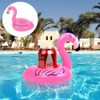 REILTAS Flamingo Inflatable Drink Holder,9 Pack Pink Flamingo Drink Float,Cup