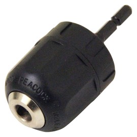 E-Value EDCK-01NB-BP Keyless Drill Chuck, Black, Chuck Diameter 0.4 inches (10 mm)