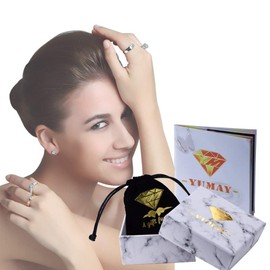 Yumay 9ct Gold Earrings for Women,High-Polished Teardrop Shaped Earrings for Girls.