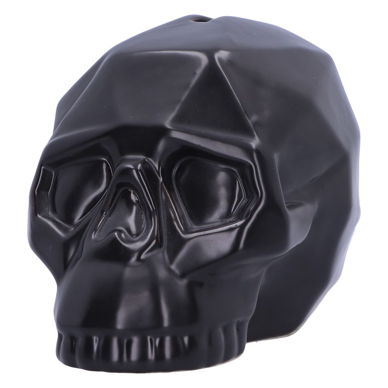 Nemesis Now Geometric Skull Money Box, Ceramic, Black