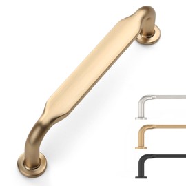 9BUILD 10 Pack Brushed Gold Cabinet Pulls 3.75 Inch Zinc Alloy Kitchen Cabinet Hardware