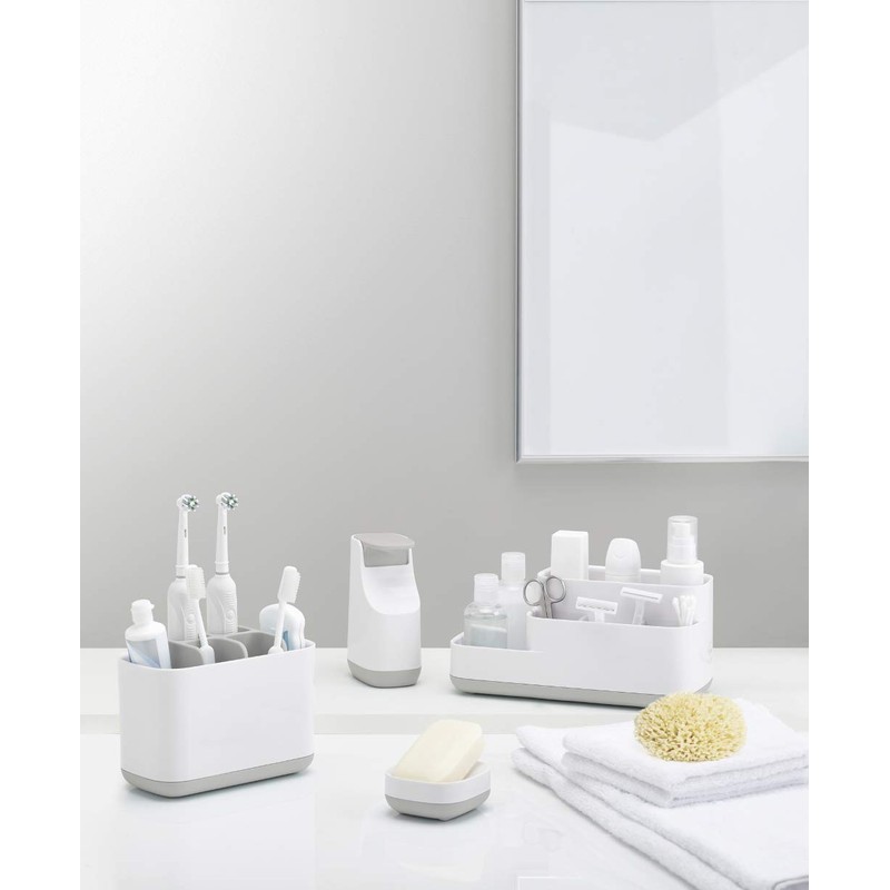 Joseph Joseph Bathroom Slim, Compact, Soap Dish Holder with non-slip