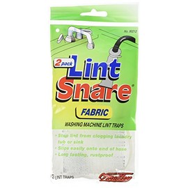Lot of 12 Lint Snare ® Fabric Washing Machine Traps with Ties Clamps (6 Packs of 2)